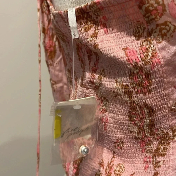 NWT!! Free People - Hilary Floral Crop Top - Pink Combo - Size S - Picture 9 of 9